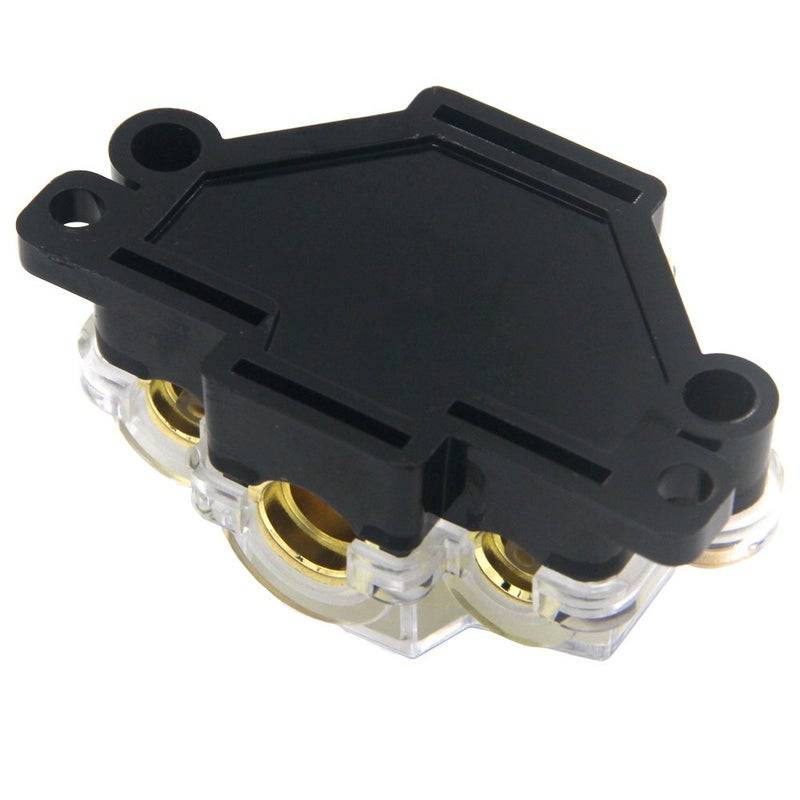 ZOOKOTO 0GA Power Distribution Block, Auto Car Audio Amplifier 1 in 3 Ways Fuse Holder Circuit Protector (3 Way) - Image 4
